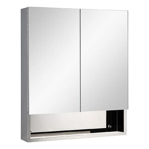 steel mirror cabinet|kleankin mirrored wall cabinet.